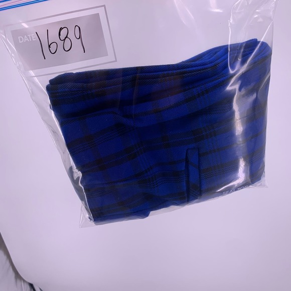 Free People Blue Plaid Pants Womens Size 8 - Picture 8 of 8